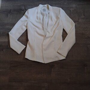 Babaton (Aritzia) Samuel/Power Open-Front Blazer - White - Size 4